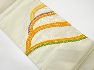 組紐模様織り出し　袋帯